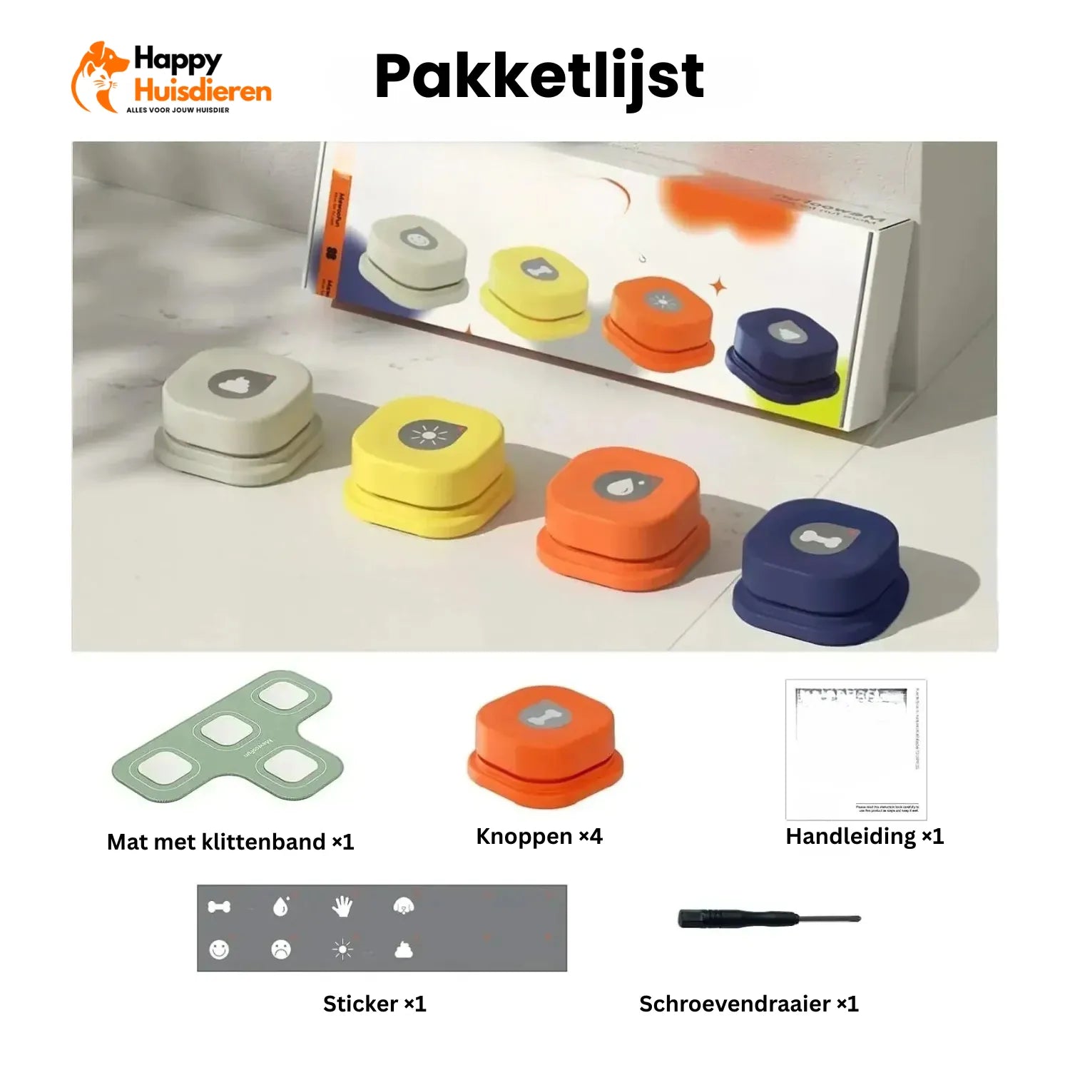 PraatPootjes | Honden Communicatieknoppen met Opname – Spreekknoppen voor Training & Interactie