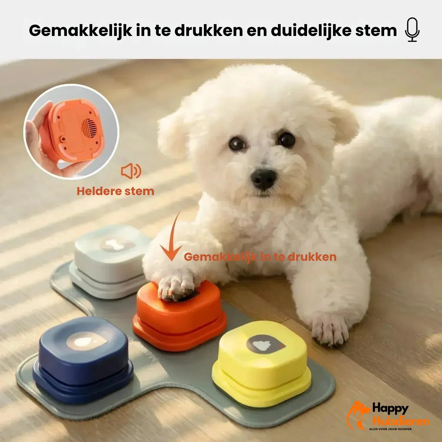 PraatPootjes | Honden Communicatieknoppen met Opname – Spreekknoppen voor Training & Interactie