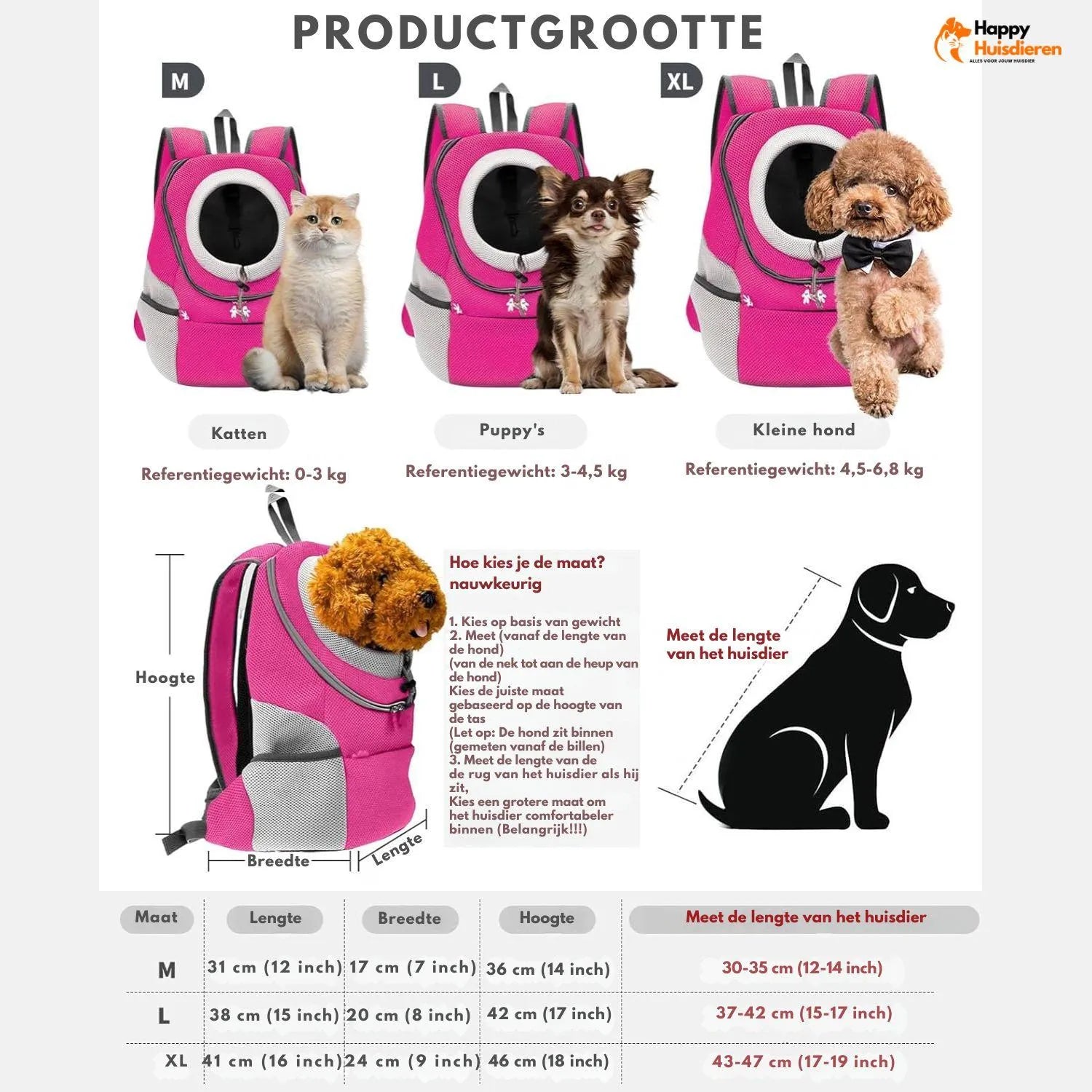 PupPack | Comfortabele draagrugzak voor honden