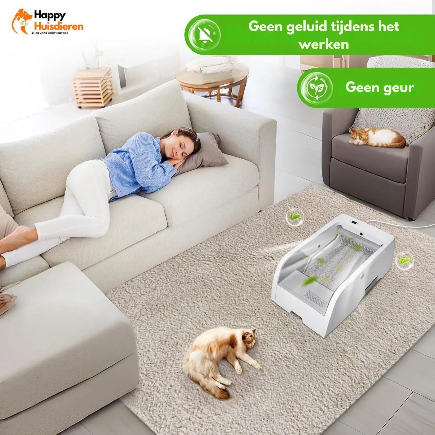 PurrClean | Automatische zelfreinigende kattenbak – stil, hygiënisch en geurloos