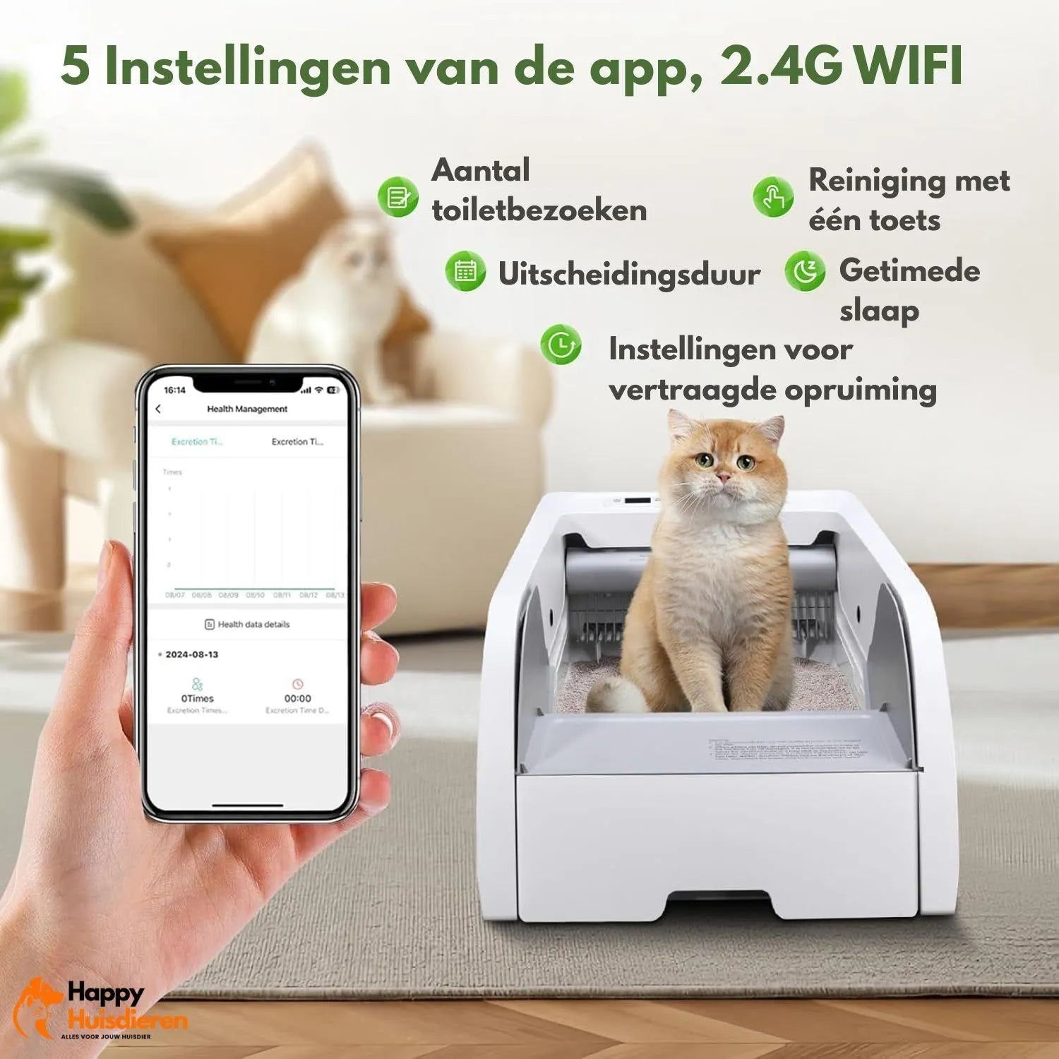 PurrClean | Automatische zelfreinigende kattenbak – stil, hygiënisch en geurloos