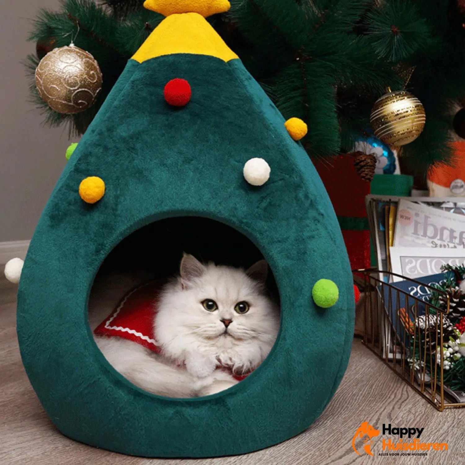 PurrKerstbos | Kerstboom Kattenmand voor Feestelijke Gezelligheid