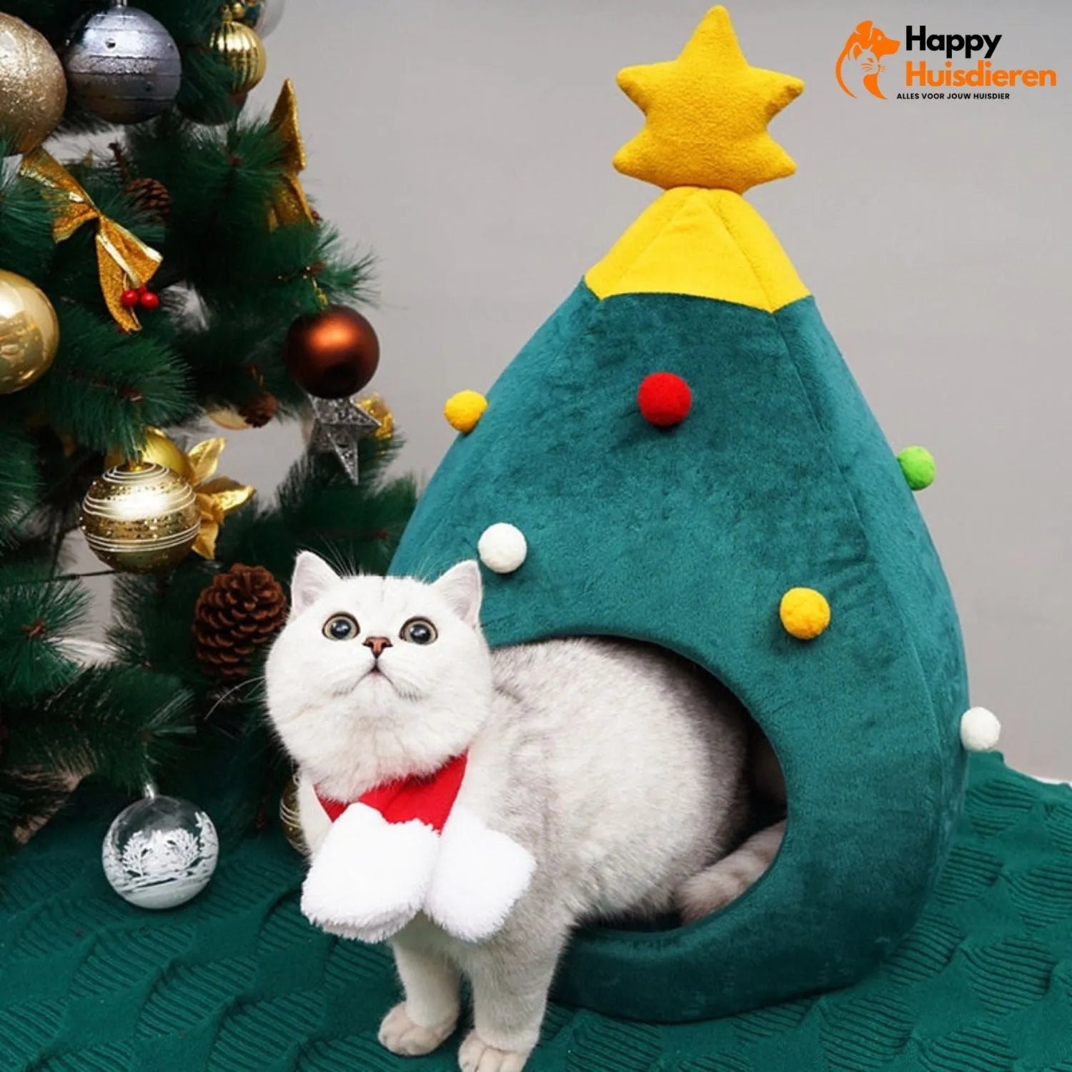 PurrKerstbos | Kerstboom Kattenmand voor Feestelijke Gezelligheid