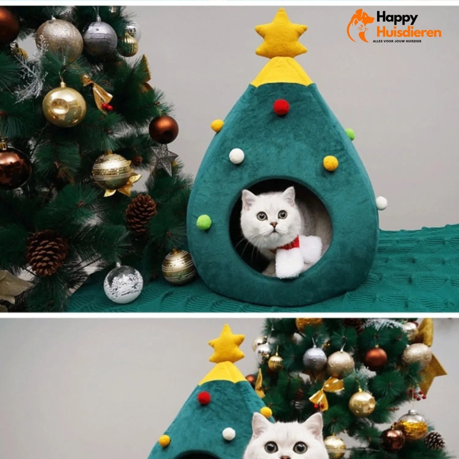PurrKerstbos | Kerstboom Kattenmand voor Feestelijke Gezelligheid