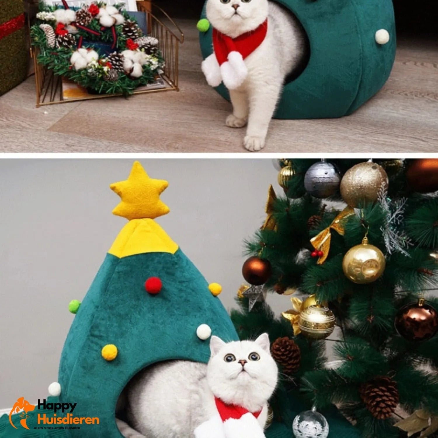 PurrKerstbos | Kerstboom Kattenmand voor Feestelijke Gezelligheid