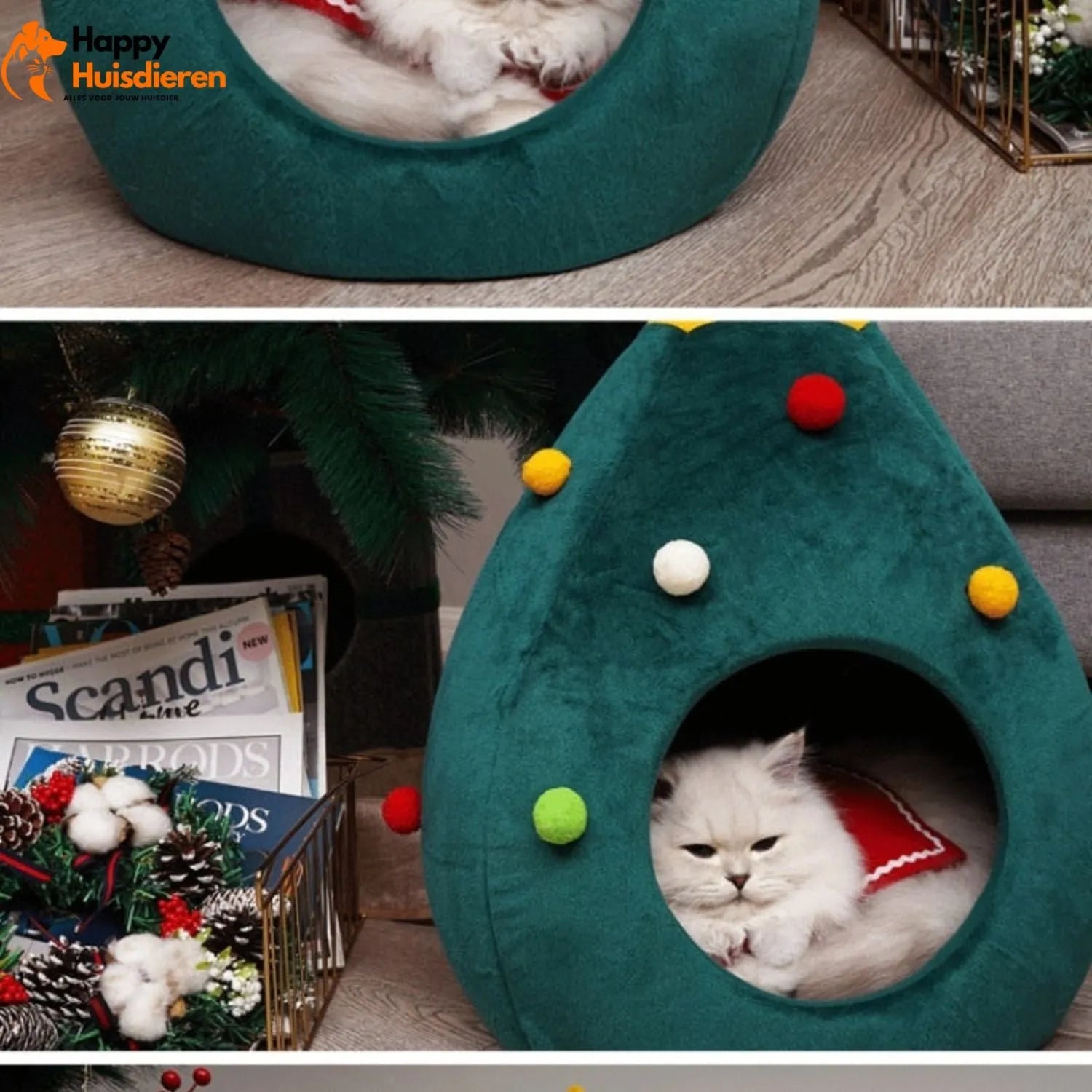 PurrKerstbos | Kerstboom Kattenmand voor Feestelijke Gezelligheid