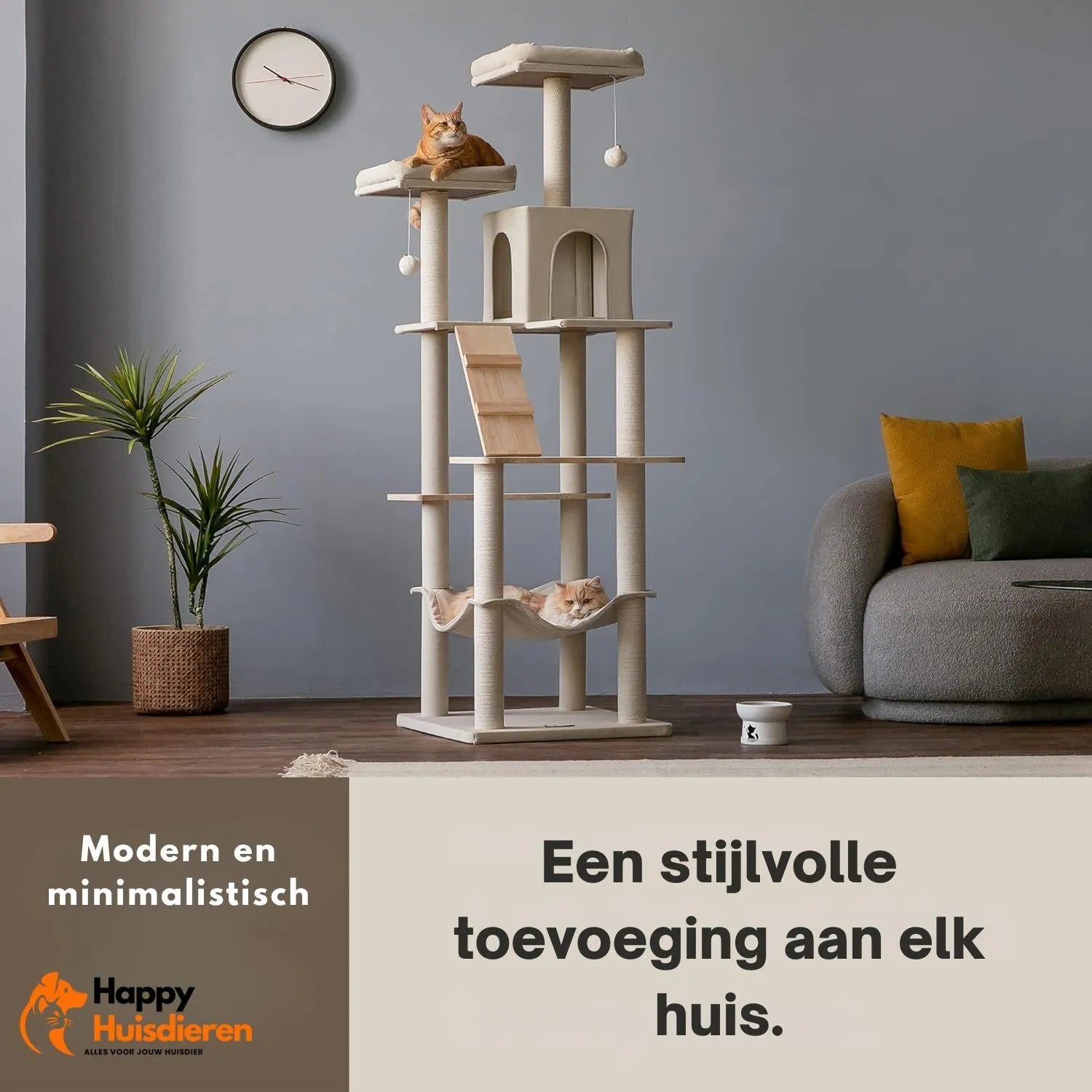 PurrLounge | Moderne kattentoren met stijl en stabiliteit