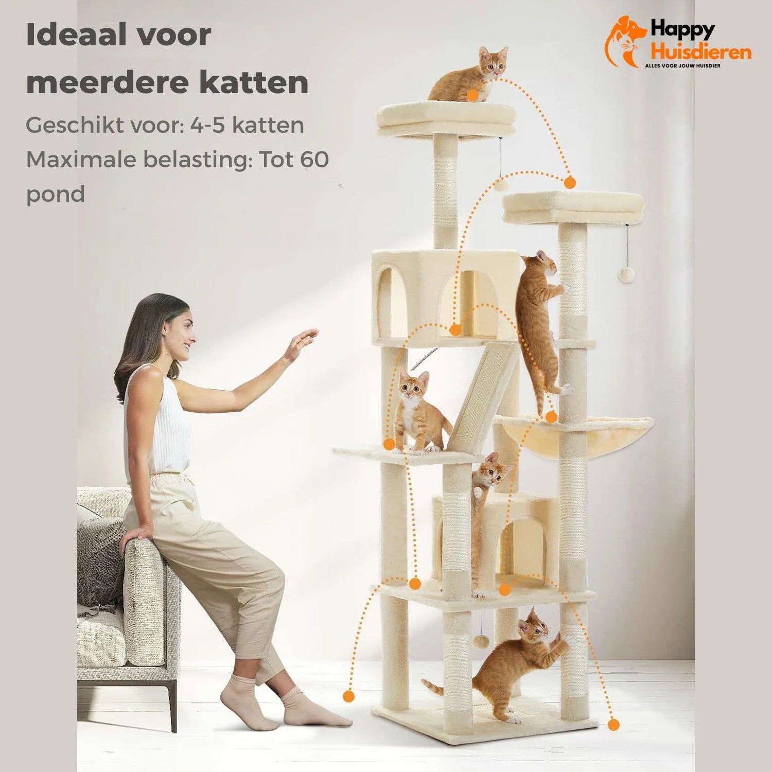 PurrLounge | Moderne kattentoren met stijl en stabiliteit