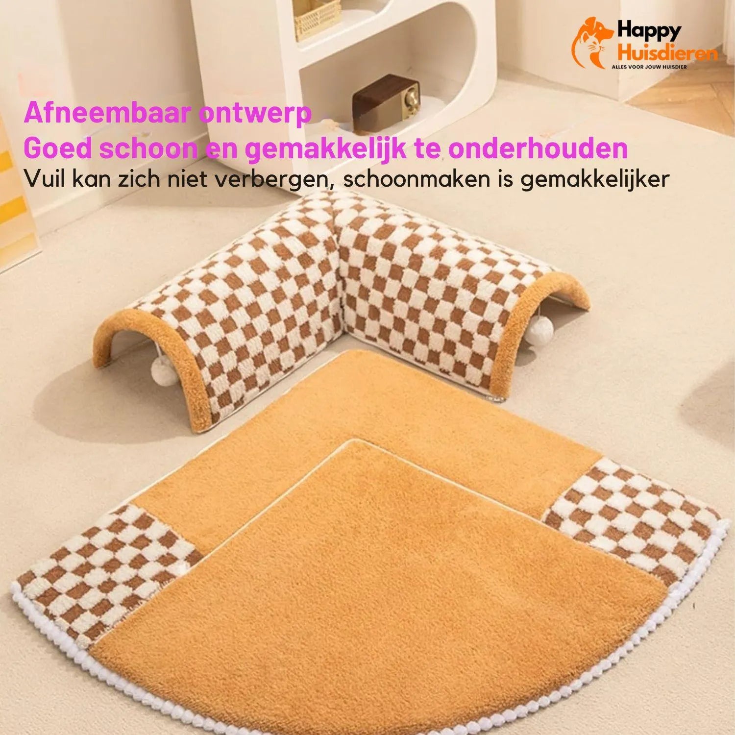 PurrPath Tunnel | Kattentunnel met deken & speelbal – comfortabel & interactief