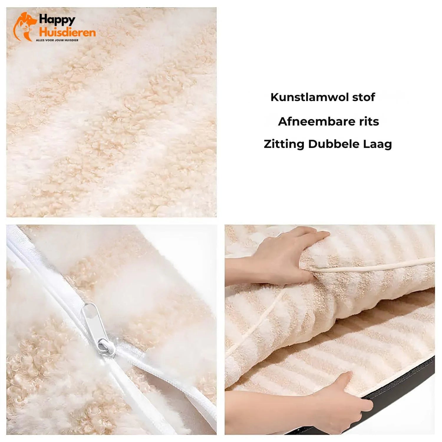 Purrfect Loungers | Trendy Gestreepte Huisdier Sofa van Schapenvacht