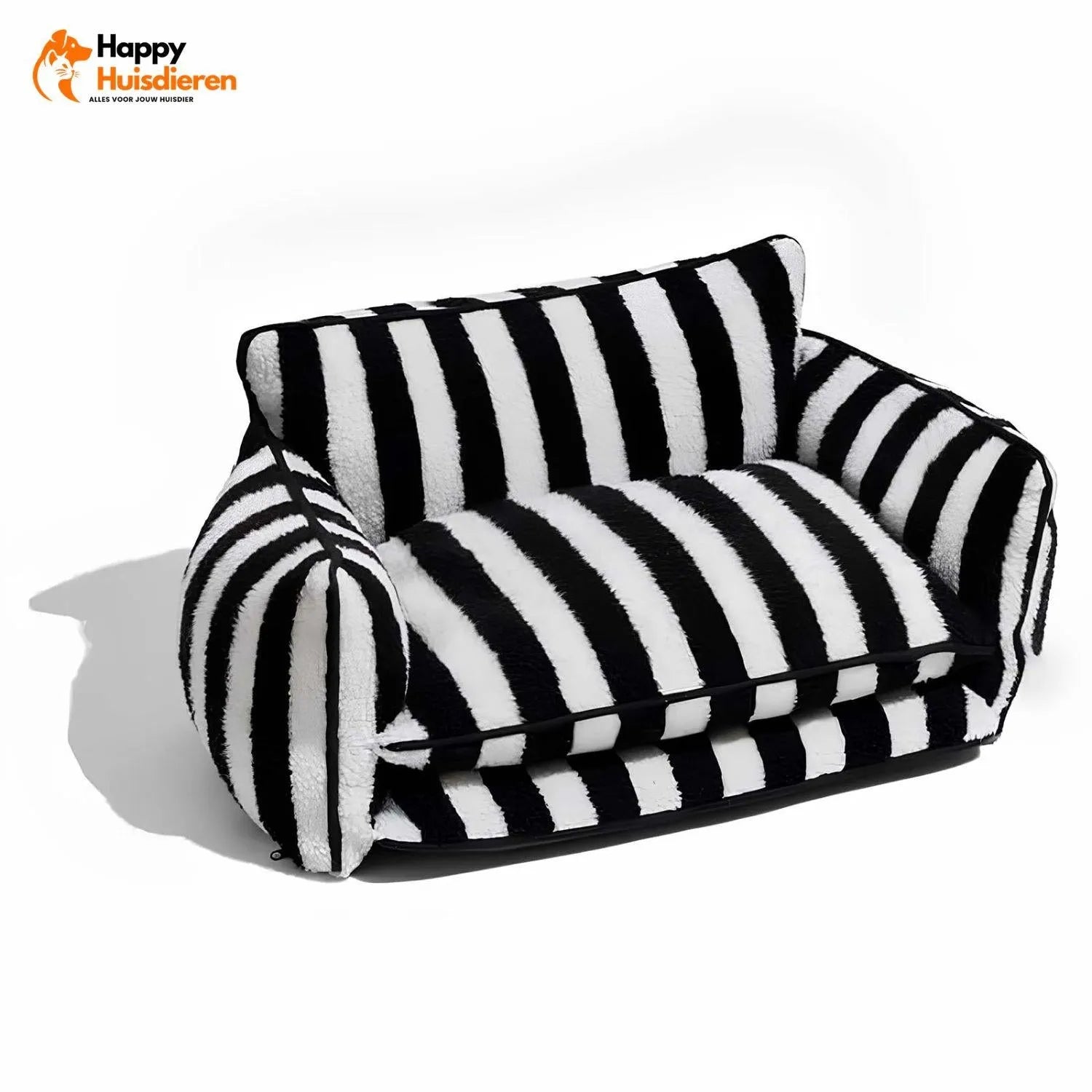 Purrfect Loungers | Trendy Gestreepte Huisdier Sofa van Schapenvacht