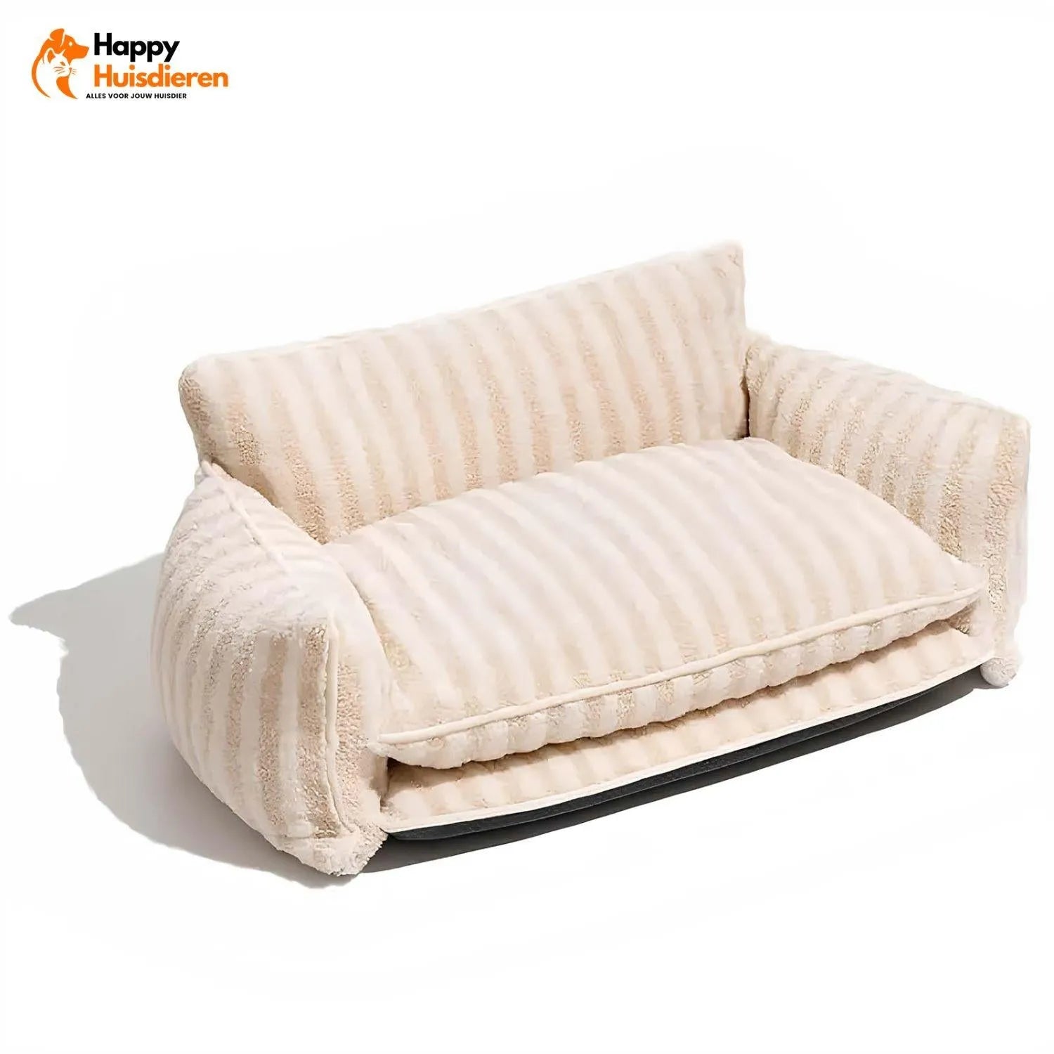 Purrfect Loungers | Trendy Gestreepte Huisdier Sofa van Schapenvacht