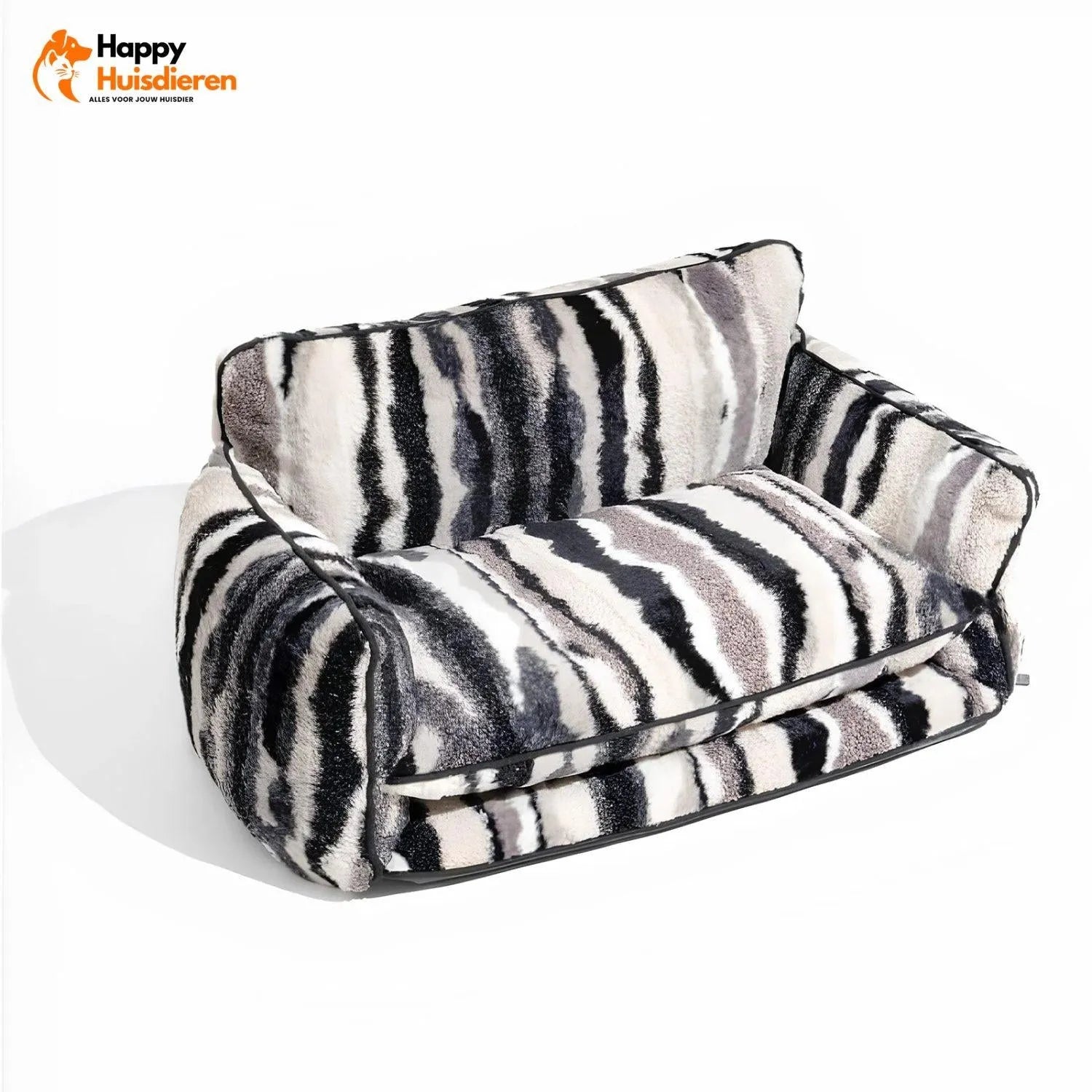 Purrfect Loungers | Trendy Gestreepte Huisdier Sofa van Schapenvacht