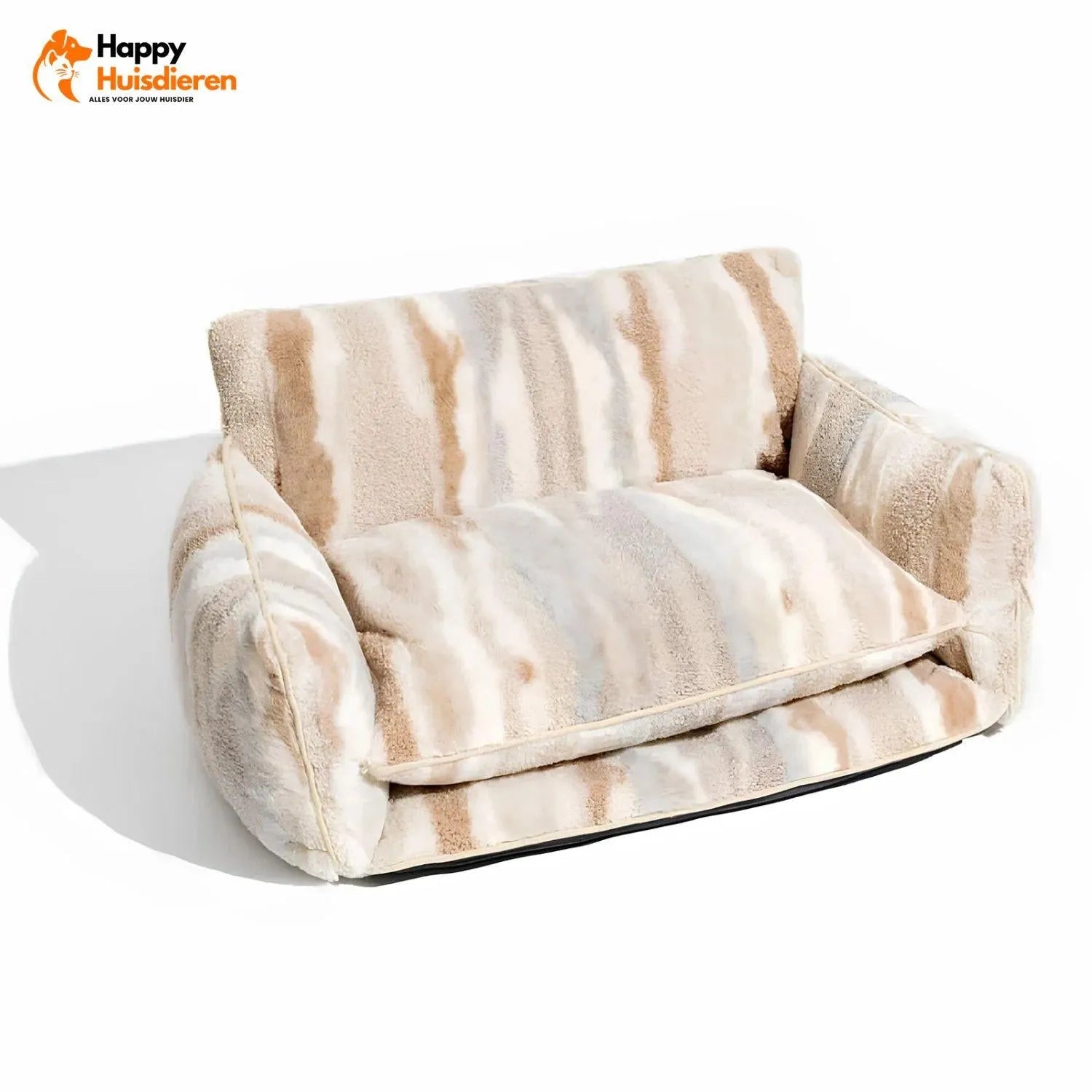 Purrfect Loungers | Trendy Gestreepte Huisdier Sofa van Schapenvacht