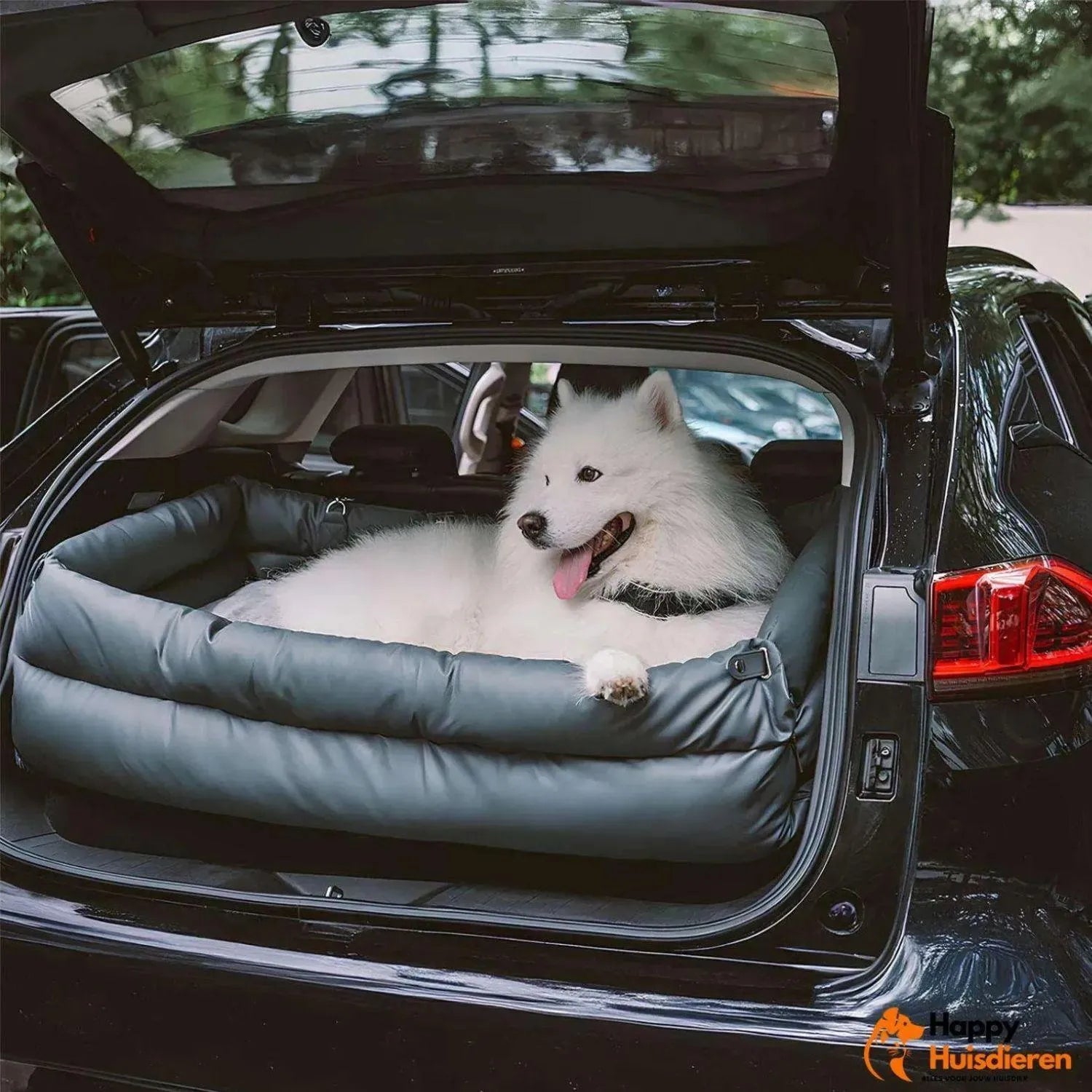 Reisgenoot voor huisdieren | Grote kunstleren autostoel voor honden met verhoogd zitcomfort