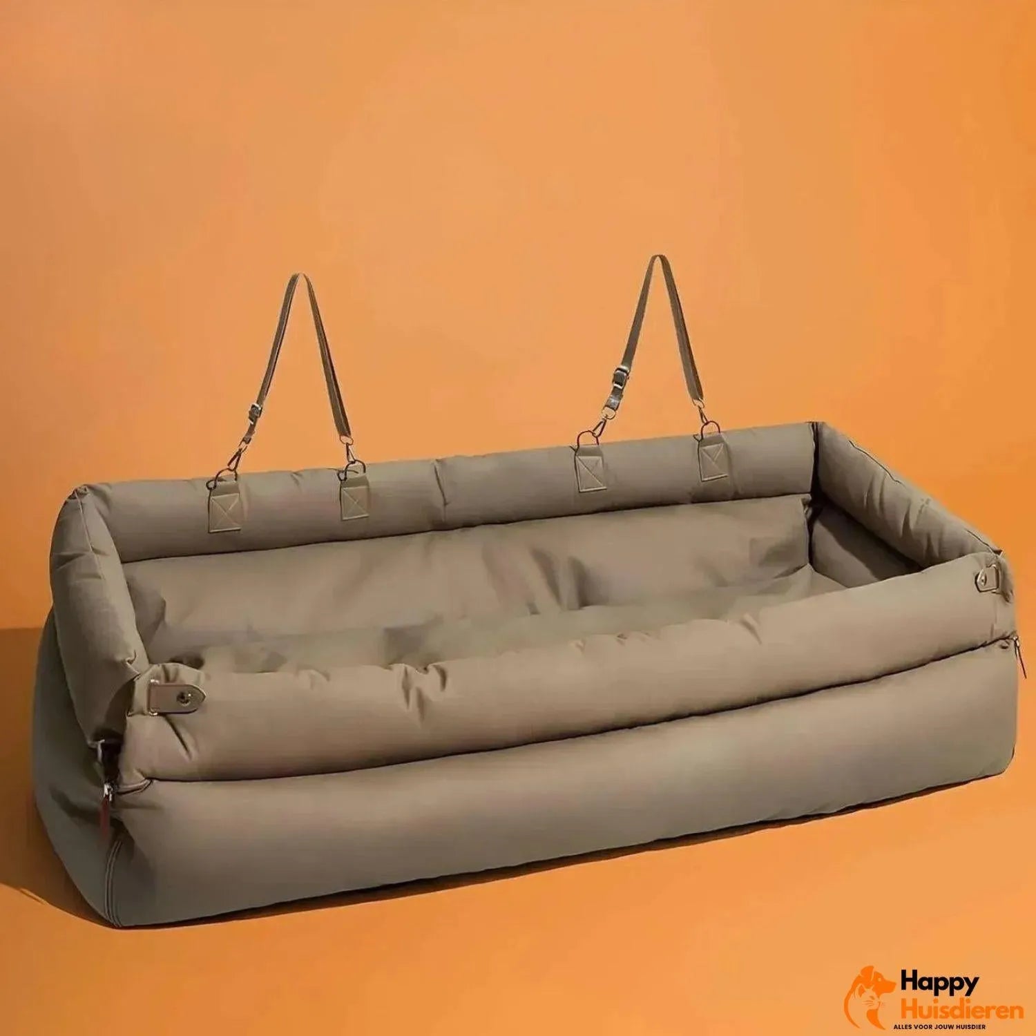 Reisgenoot voor huisdieren | Grote kunstleren autostoel voor honden met verhoogd zitcomfort