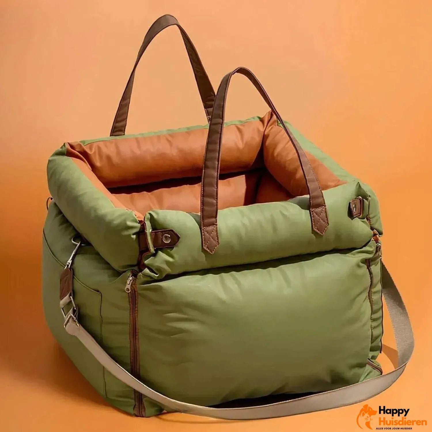 Reisgenoot voor huisdieren | Grote kunstleren autostoel voor honden met verhoogd zitcomfort