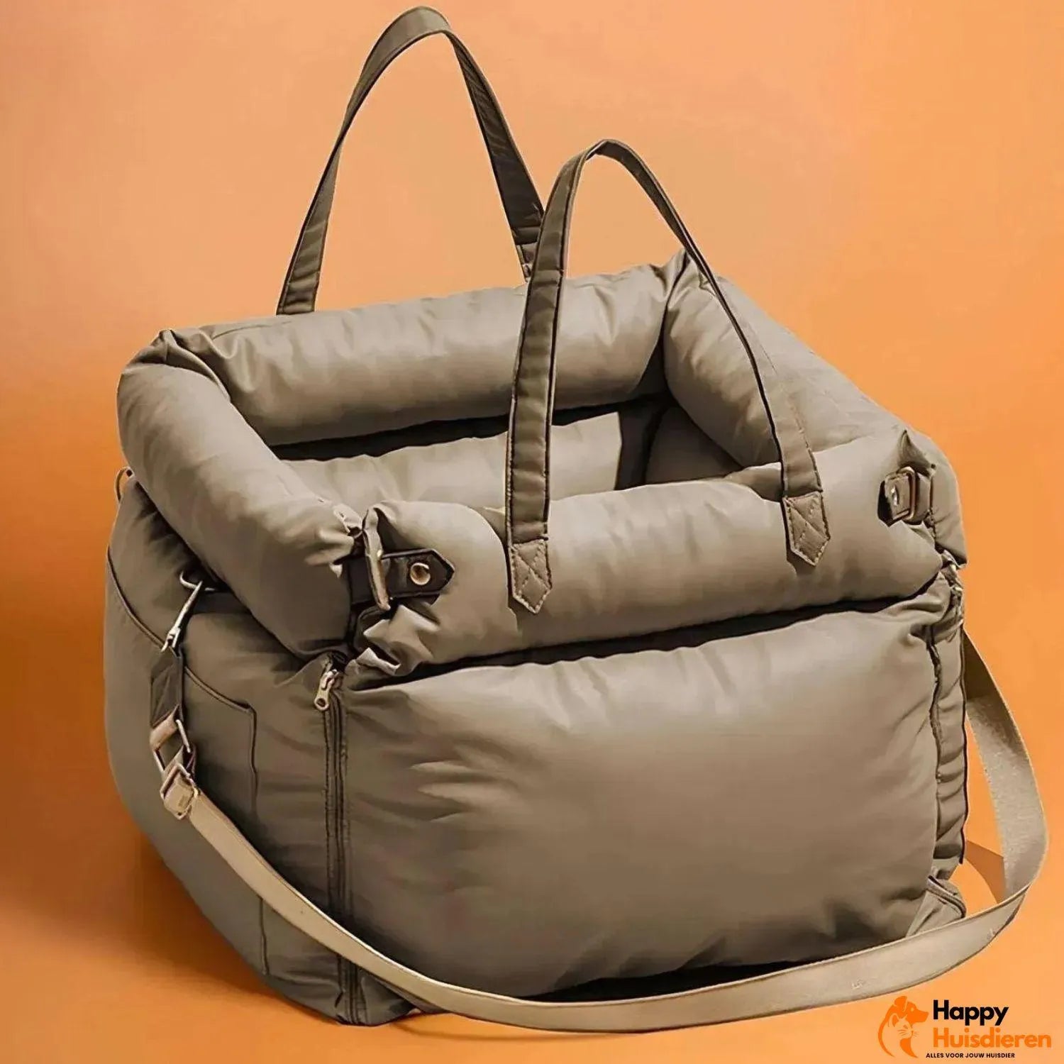 Reisgenoot voor huisdieren | Grote kunstleren autostoel voor honden met verhoogd zitcomfort