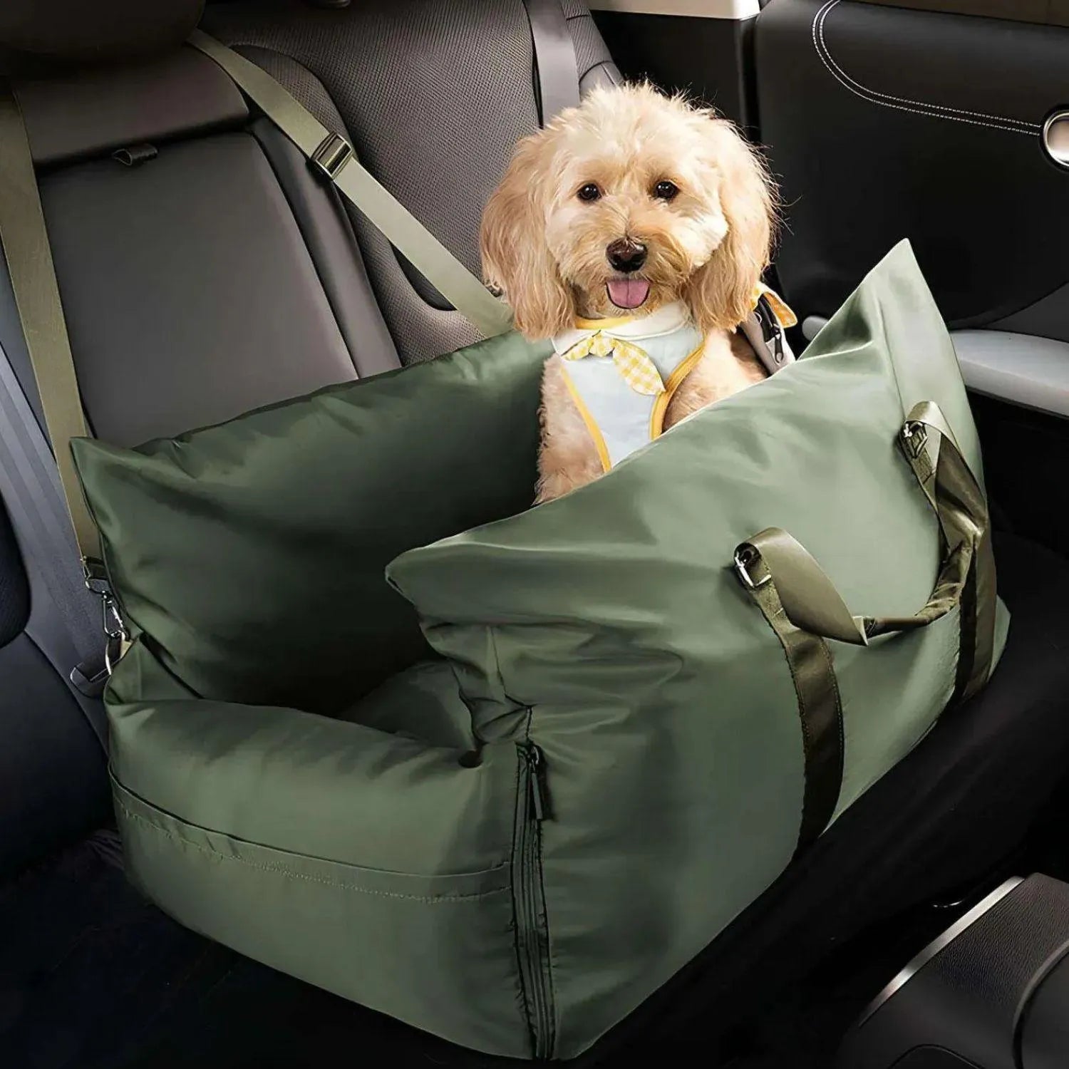 RoadPaws Lounge | Luxe autostoelbed voor honden met verhoogde bescherming