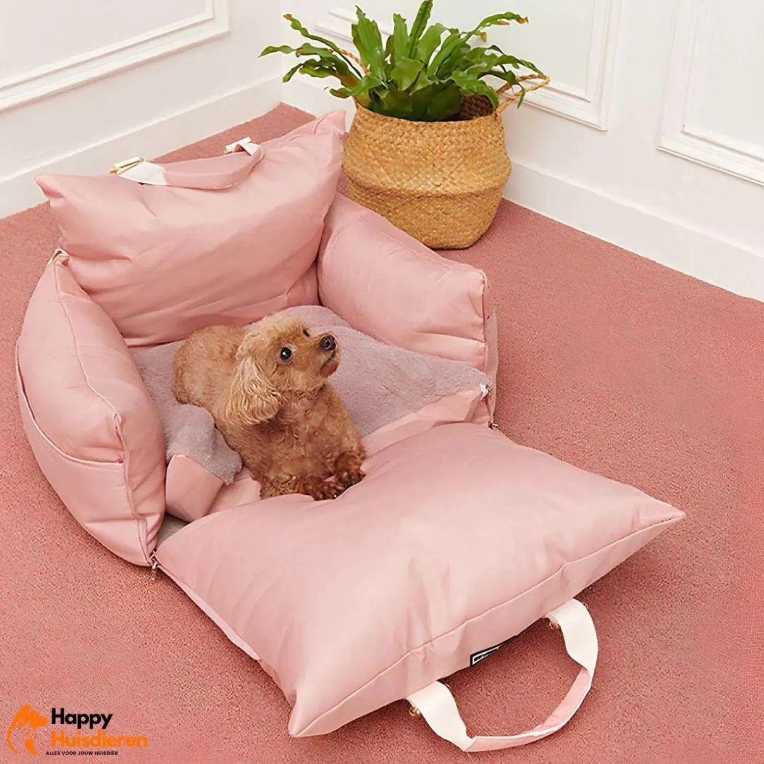 RoadPaws Lounge | Luxe autostoelbed voor honden met verhoogde bescherming