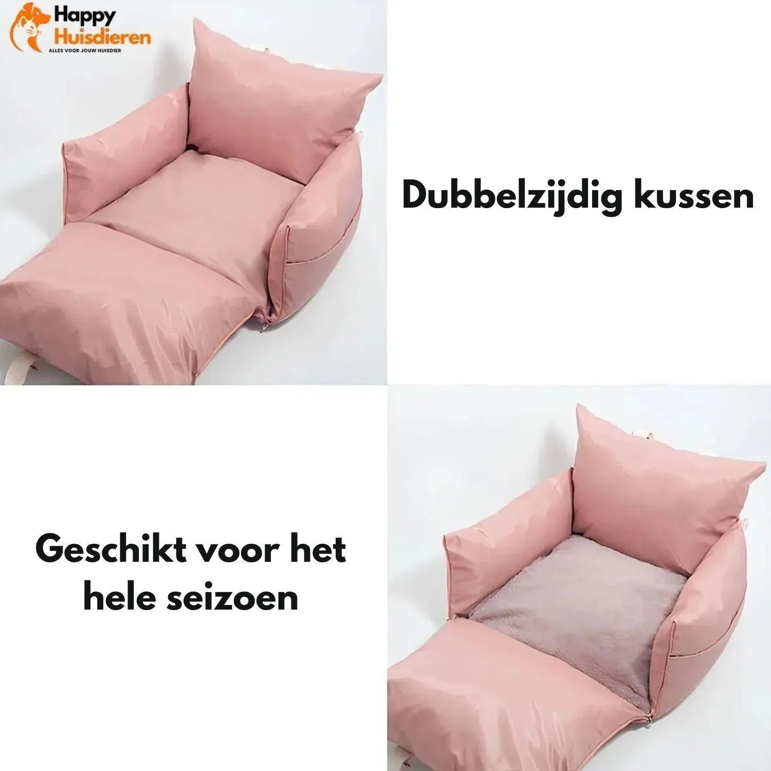 RoadPaws Lounge | Luxe autostoelbed voor honden met verhoogde bescherming