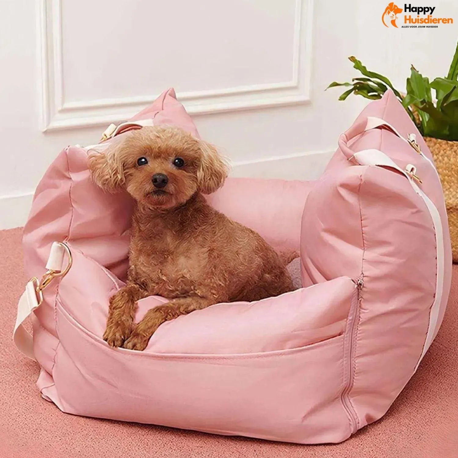 RoadPaws Lounge | Luxe autostoelbed voor honden met verhoogde bescherming