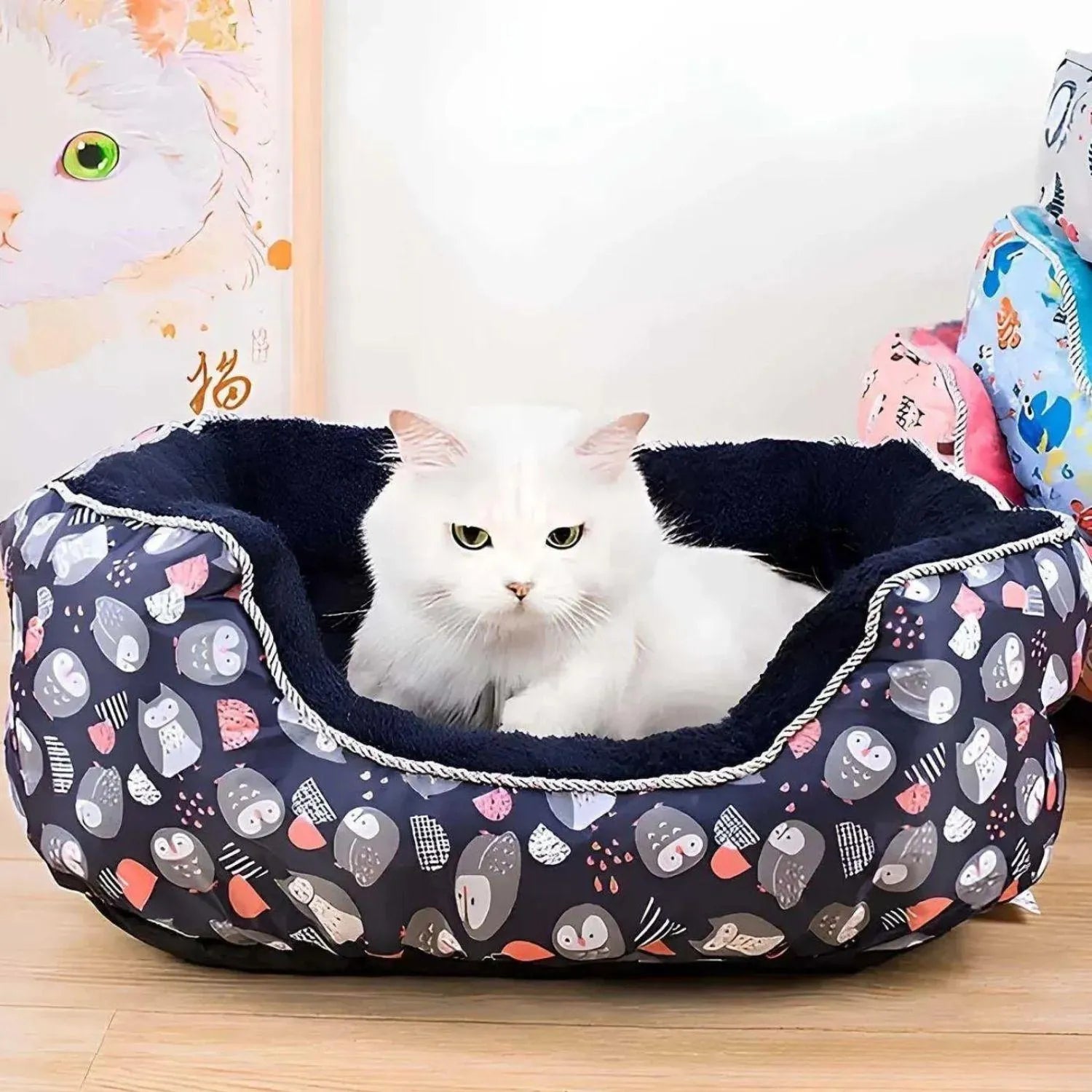 Rustplaats voor huisdieren | Verwijderbaar kattenbed voor alle seizoenen en kleine ruimtes