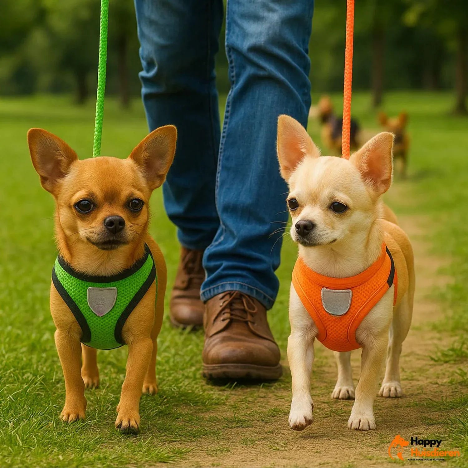 SafeStride | Verstelbaar Hondenharnas met Reflecterende Delen