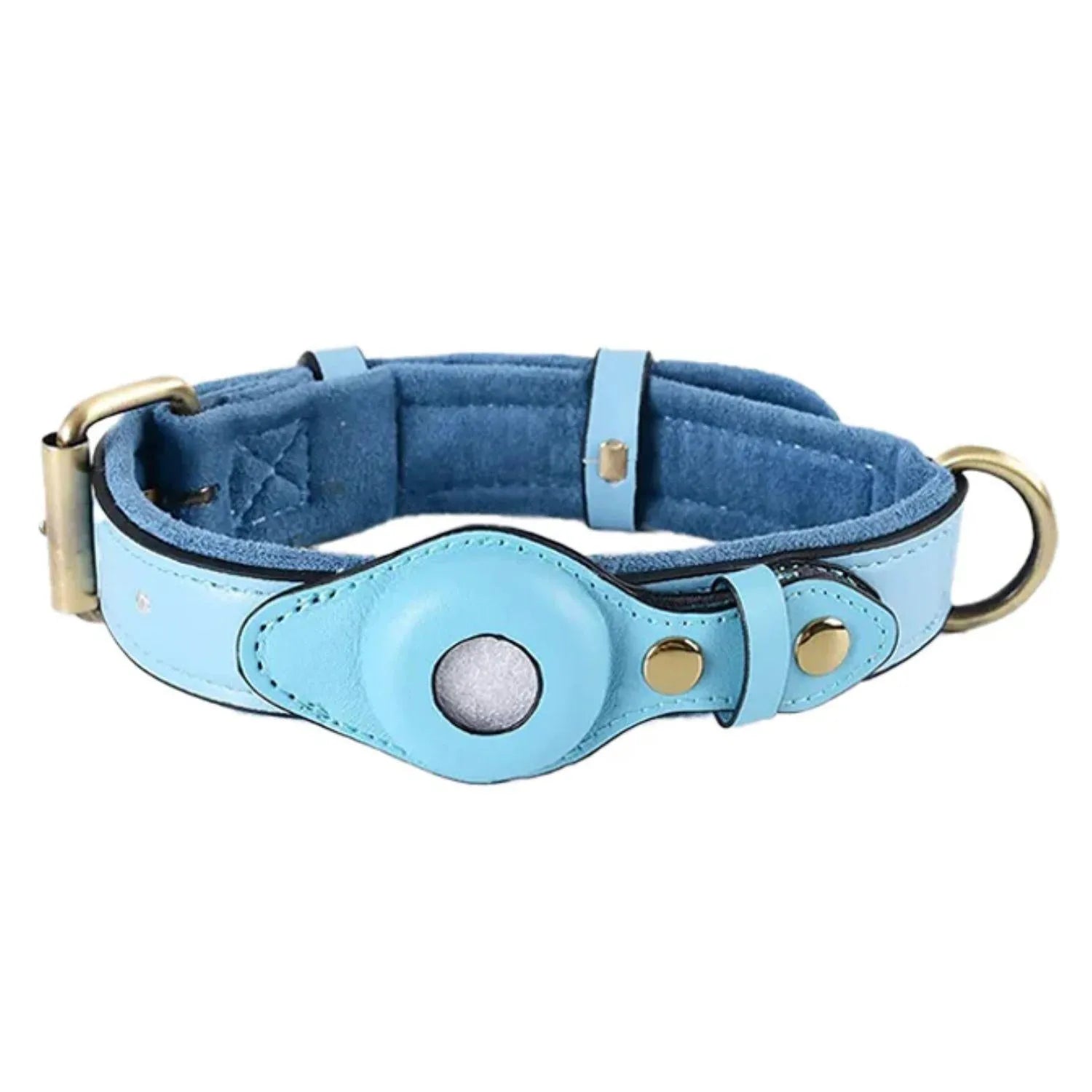 SafeTrack Collar | AirTag hondenhalsband met zachte voering & veilige houder