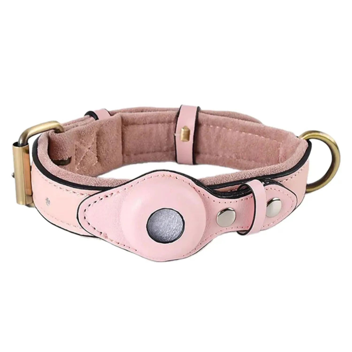 SafeTrack Collar | AirTag hondenhalsband met zachte voering & veilige houder