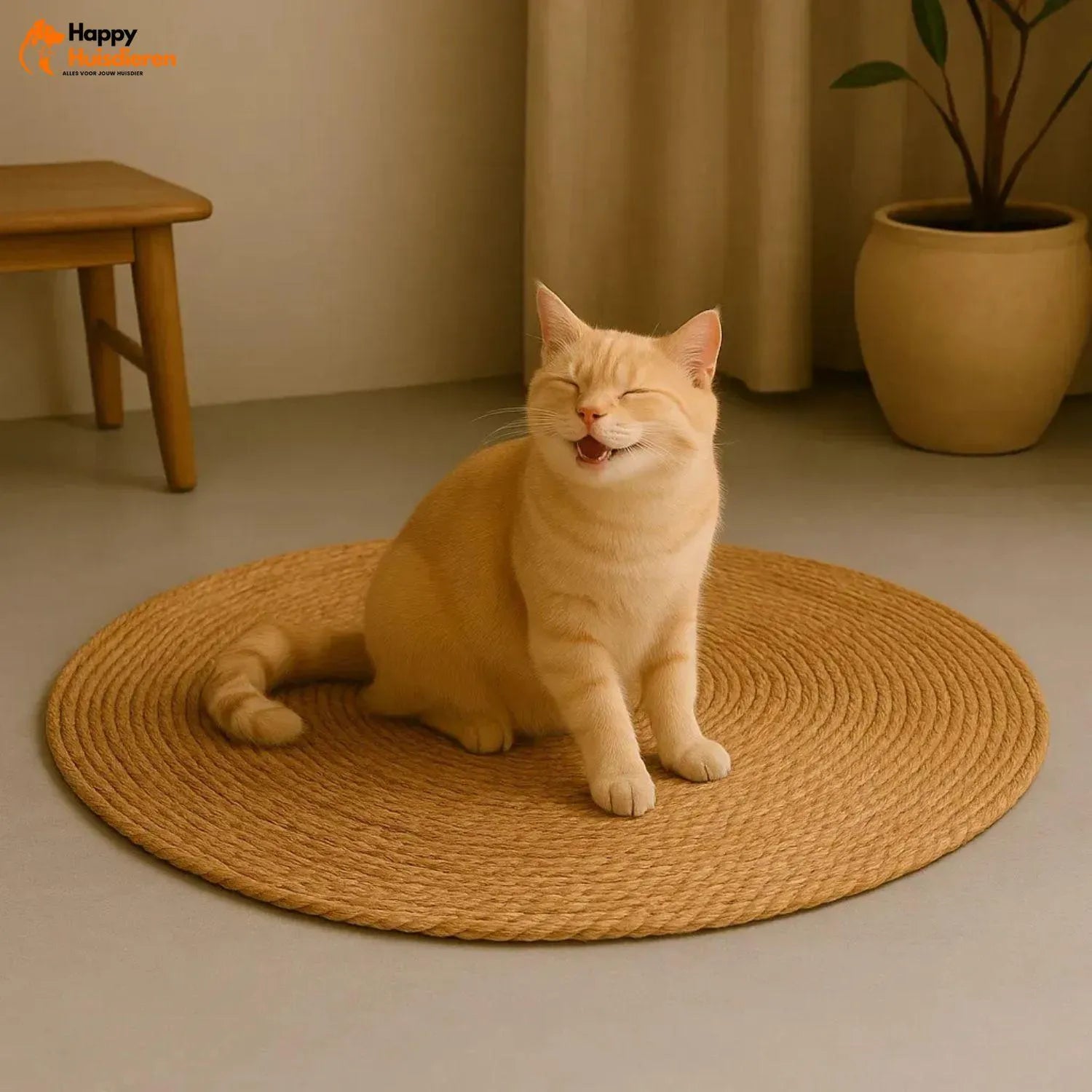 ScratchEase | Duurzame sisalmat voor katten – krab- & rustoppervlak