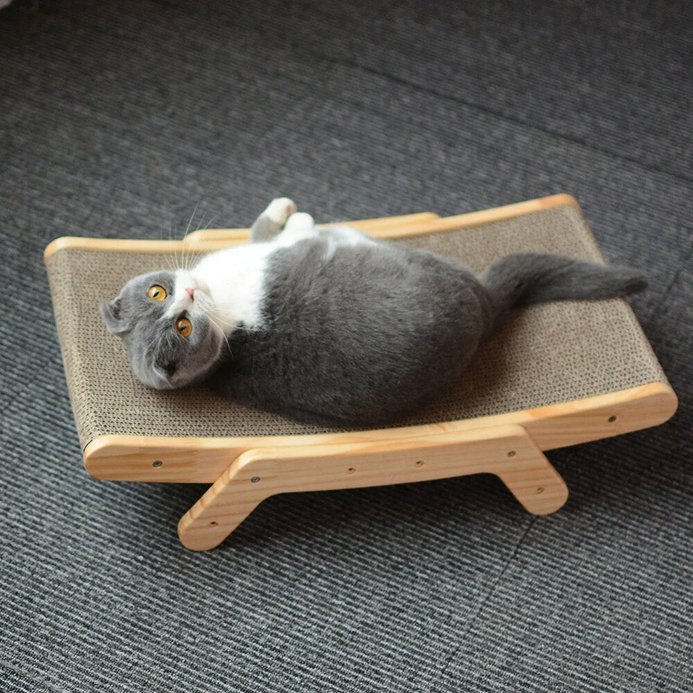 ScratchEase Lounge | Krab bed katten 2-in-1 rust & spelen