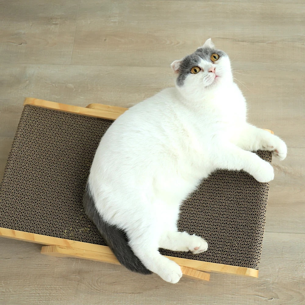 ScratchEase Lounge | Krab bed katten 2-in-1 rust & spelen