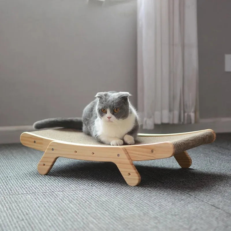 ScratchEase Lounge | Krab bed katten 2-in-1 rust & spelen