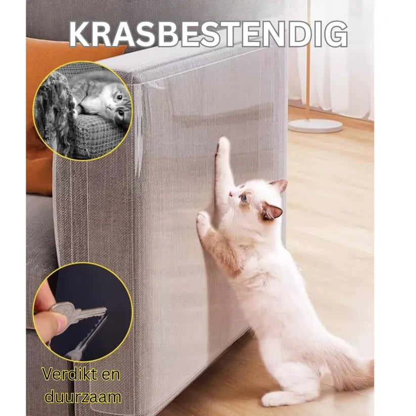 ScratchGuard Meubelbeschermer | Transparante Krasbestendige Folie voor Katten en Honden