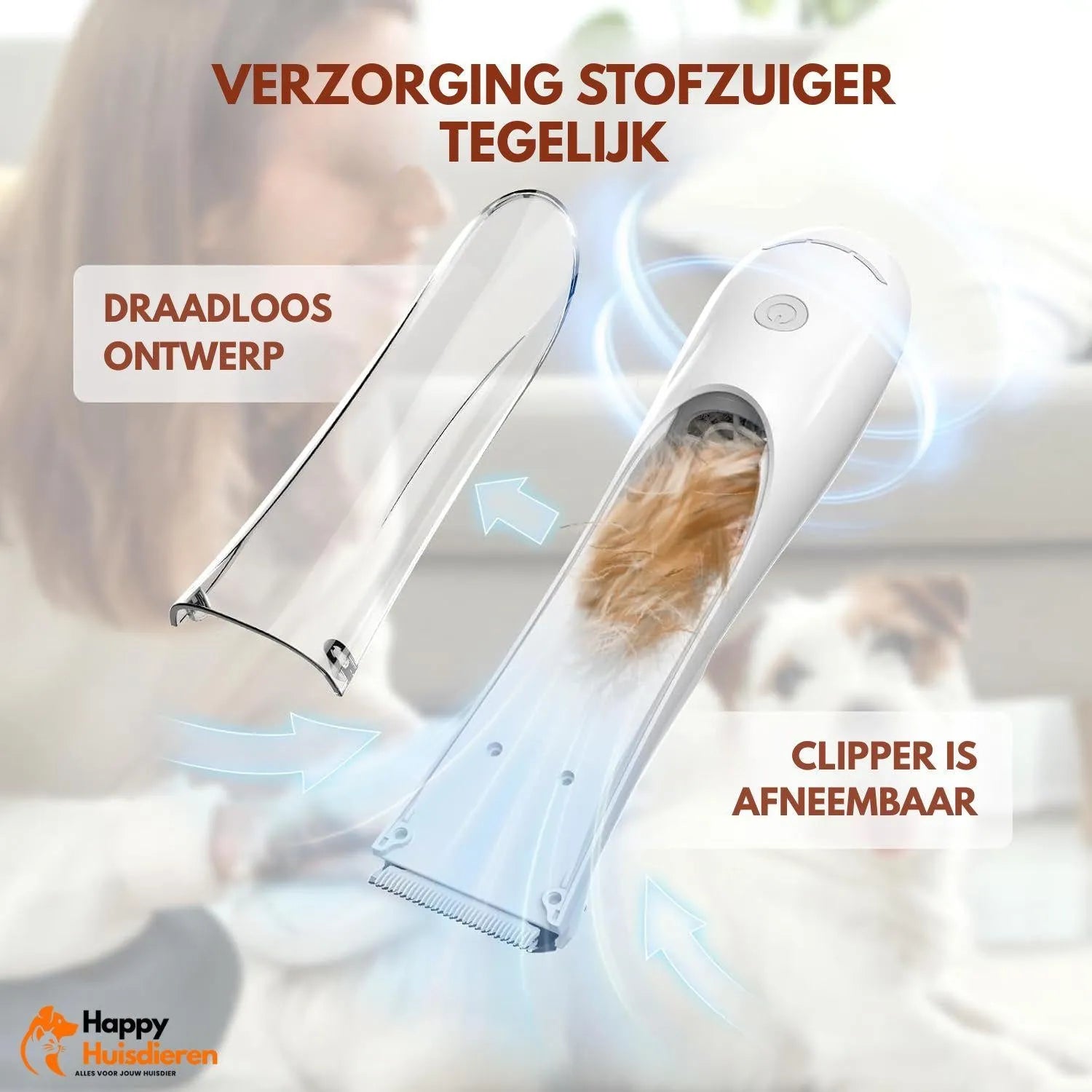 SheddyPro | Draadloze hondentrimmer met vacuümfunctie