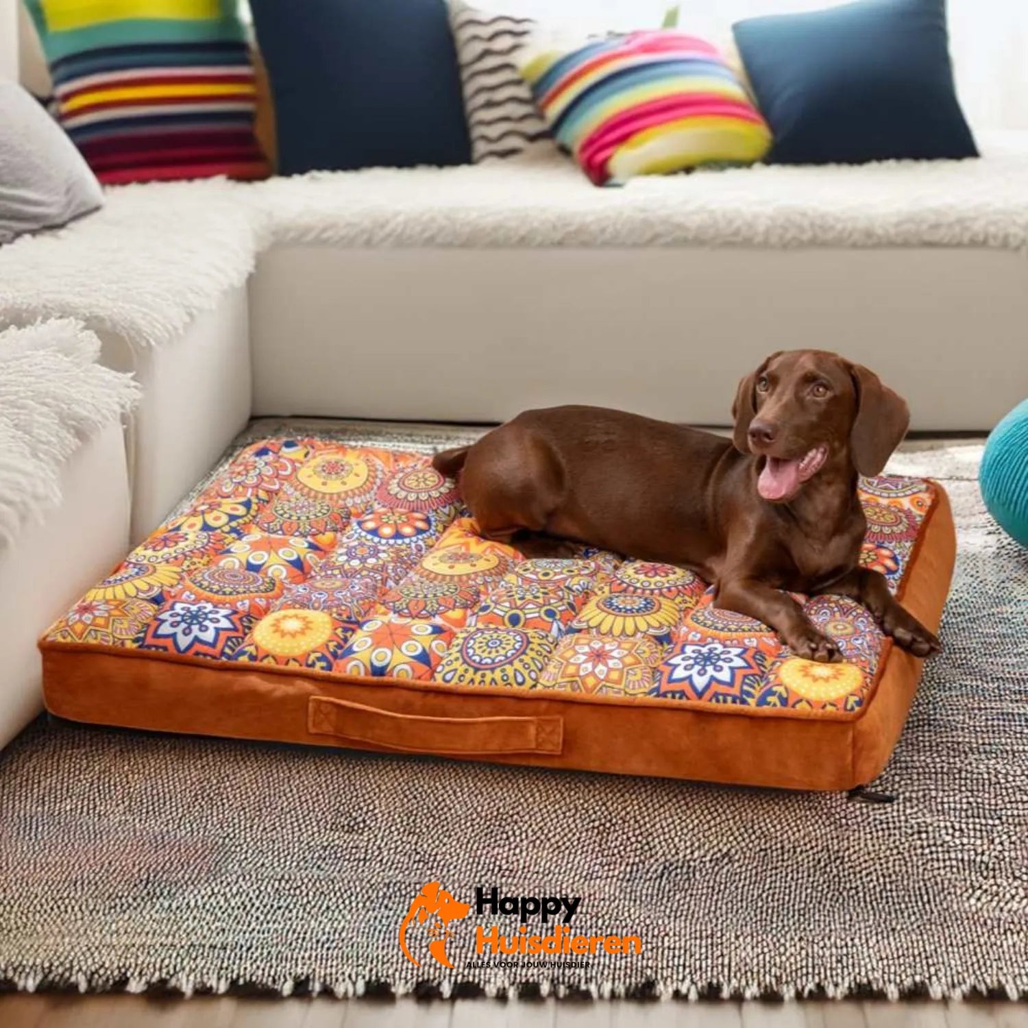 SlaapSultan Hondenbed | Orthopedisch Luxe Bed in Marokkaanse Stijl met Afneembare Hoes