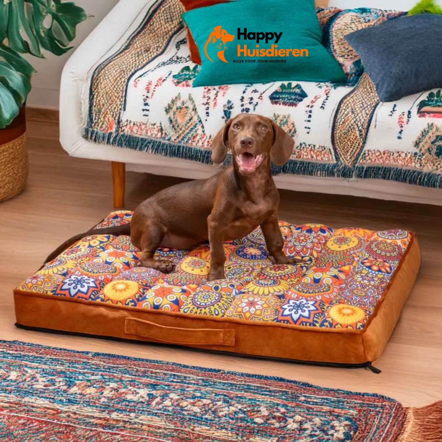 SlaapSultan Hondenbed | Orthopedisch Luxe Bed in Marokkaanse Stijl met Afneembare Hoes