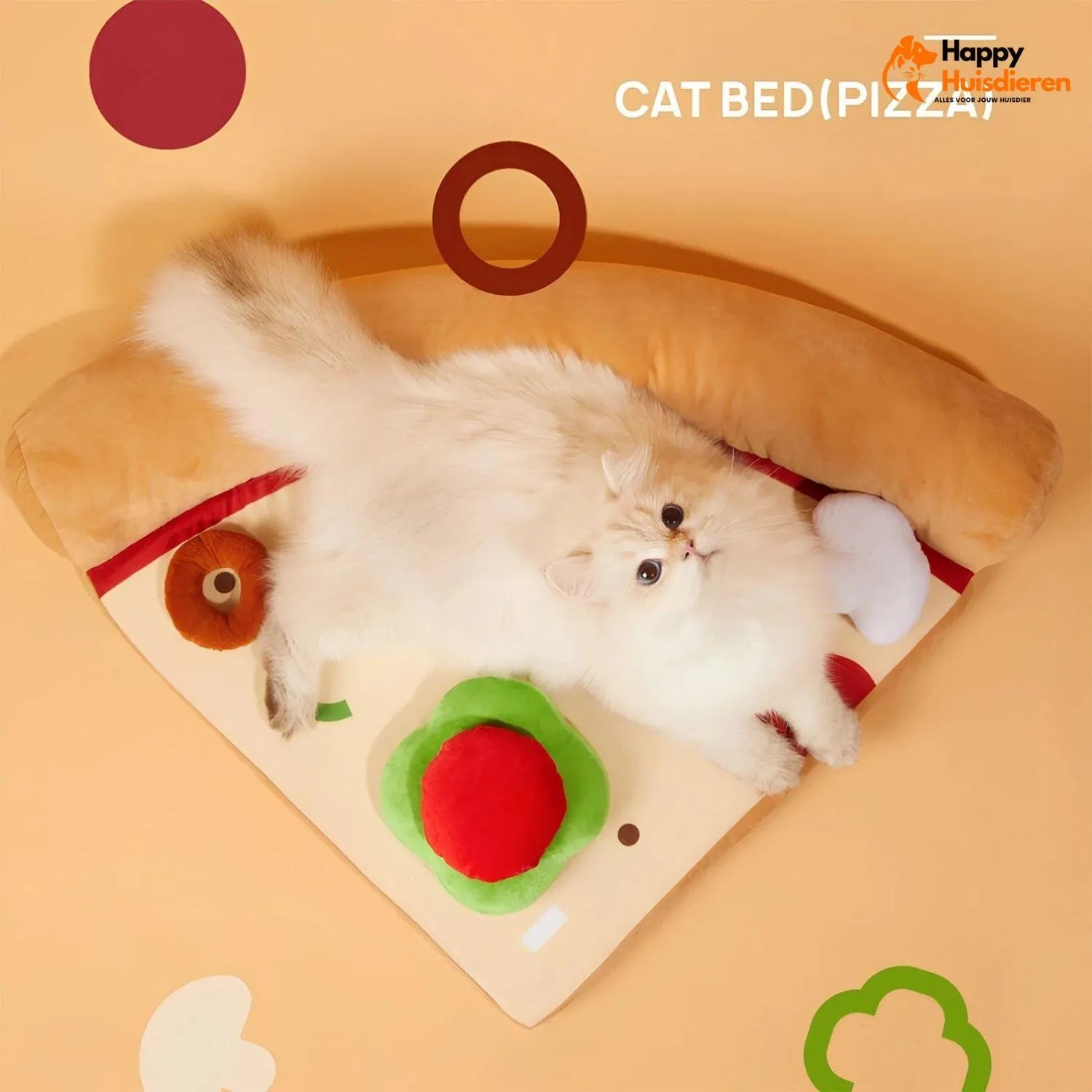 SliceNap Haven | Knus en Grappig Pizzabed voor Katten en Kleine Honden