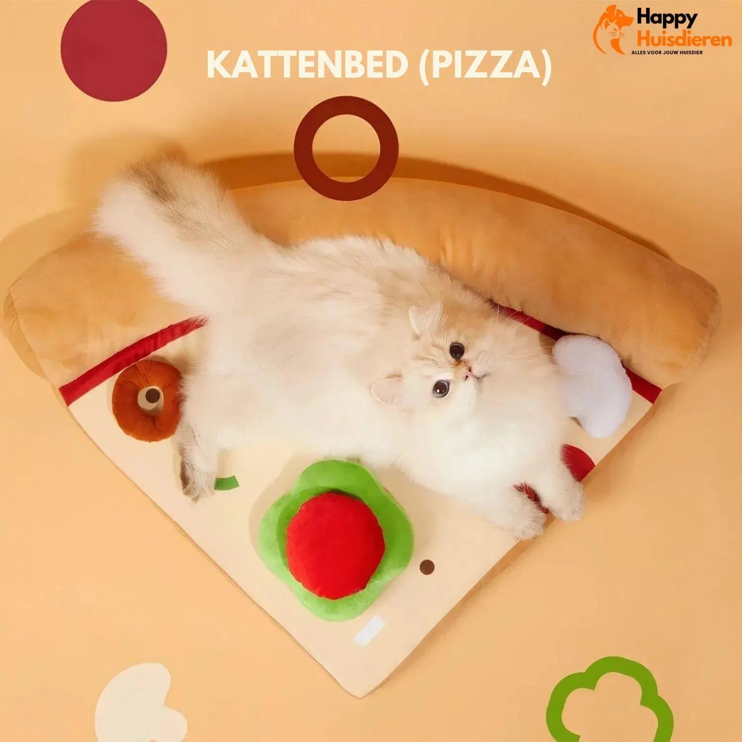 SliceNap Haven | Knus en Grappig Pizzabed voor Katten en Kleine Honden