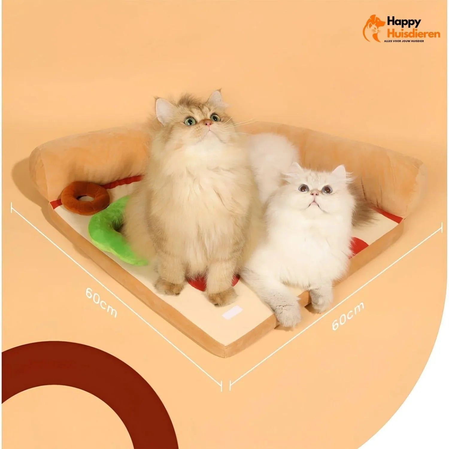 SliceNap Haven | Knus en Grappig Pizzabed voor Katten en Kleine Honden