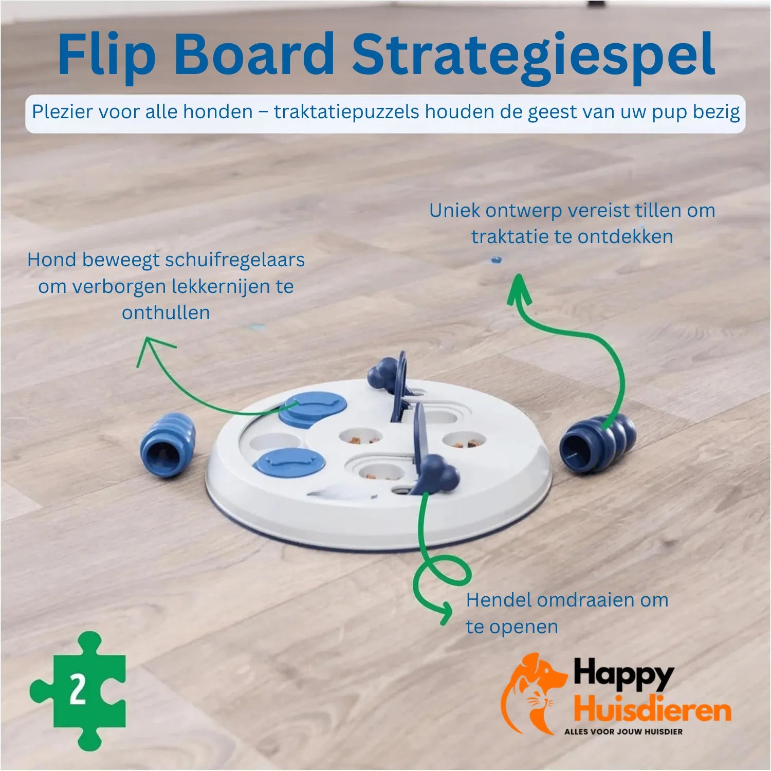 Smart Game Flipboard | Interactief intelligentiespeelgoed voor honden