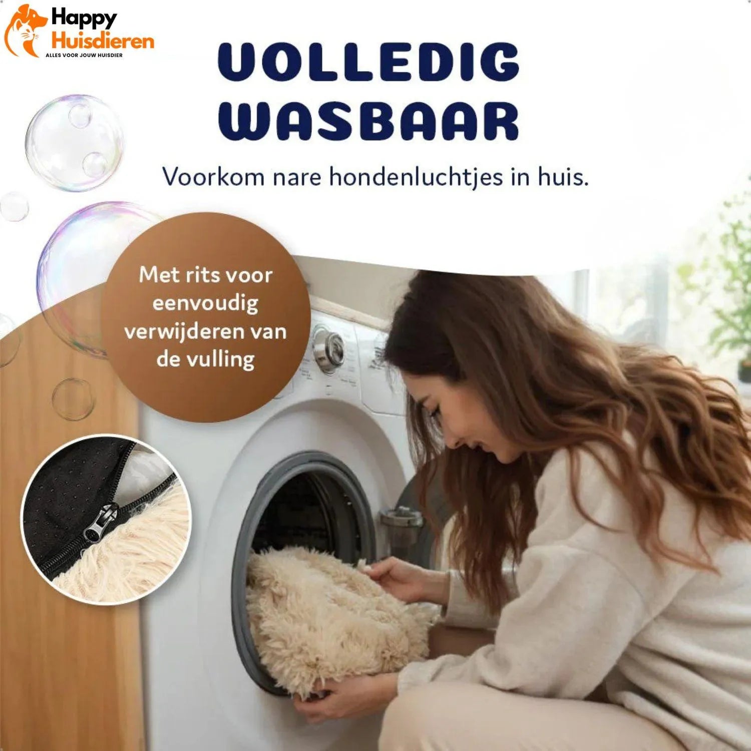 SnoozeDonut | Donutmand – kalmerende pluche hondenmand