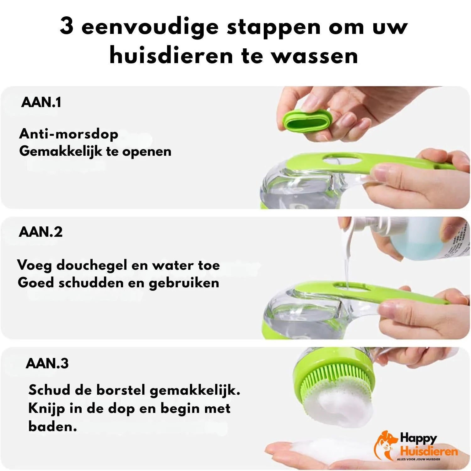 SoapyScrub | Massage wasborstel voor honden en katten