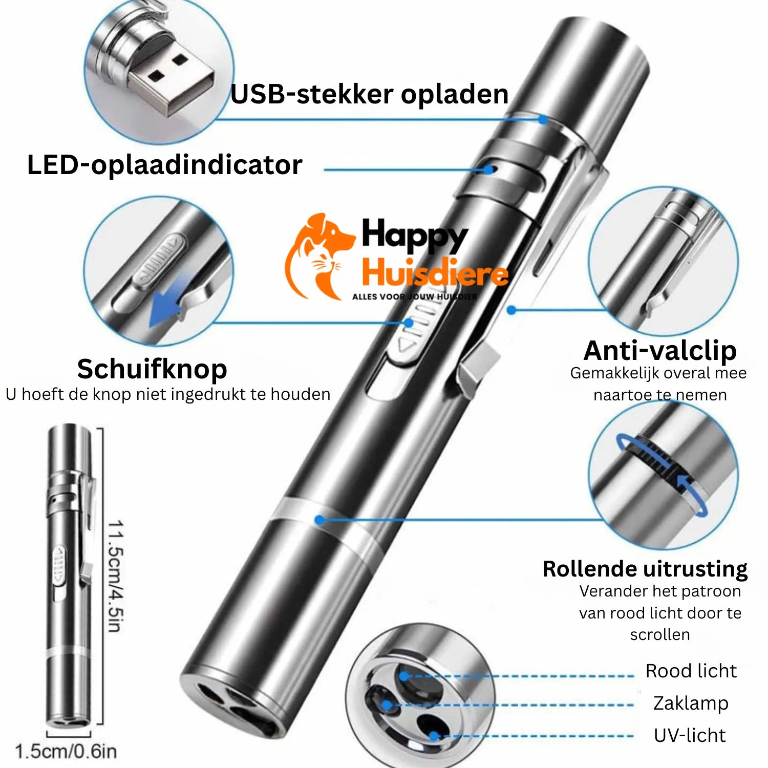 SpeelPlezier Bal | Interactief LED Speelgoed voor Katten & Honden – USB Oplaadbaar