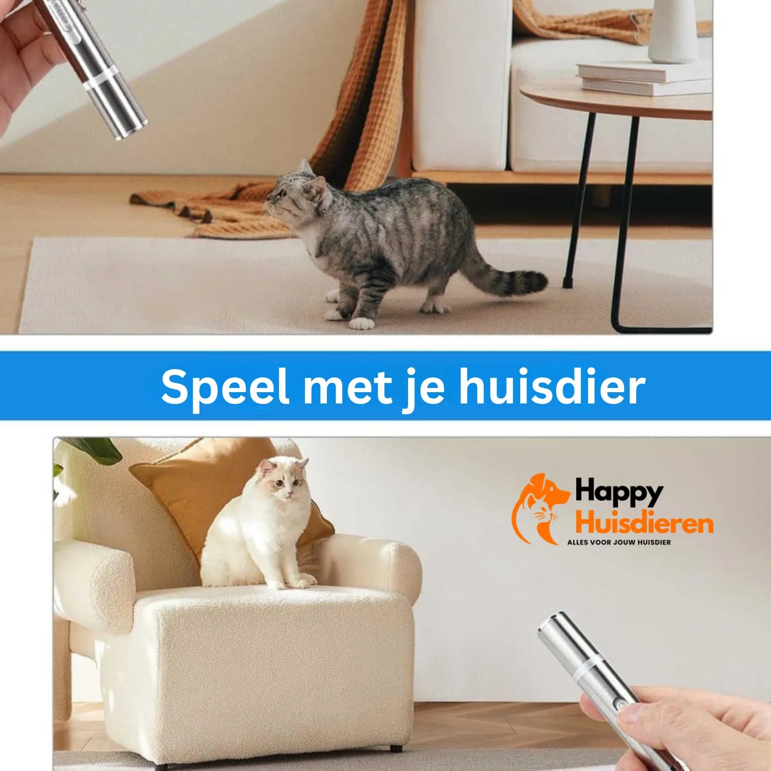 SpeelPlezier Bal | Interactief LED Speelgoed voor Katten & Honden – USB Oplaadbaar