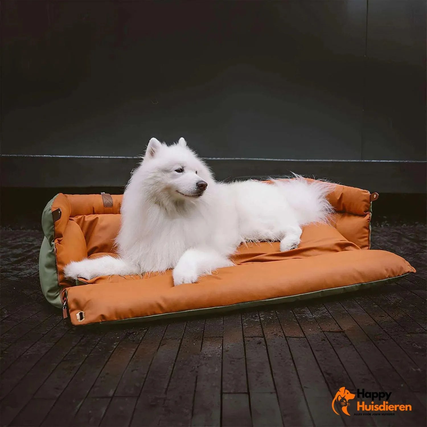 Stadsreisgenoot Luxe | Grote kunstleren autostoel voor honden met verhoogd zitcomfort
