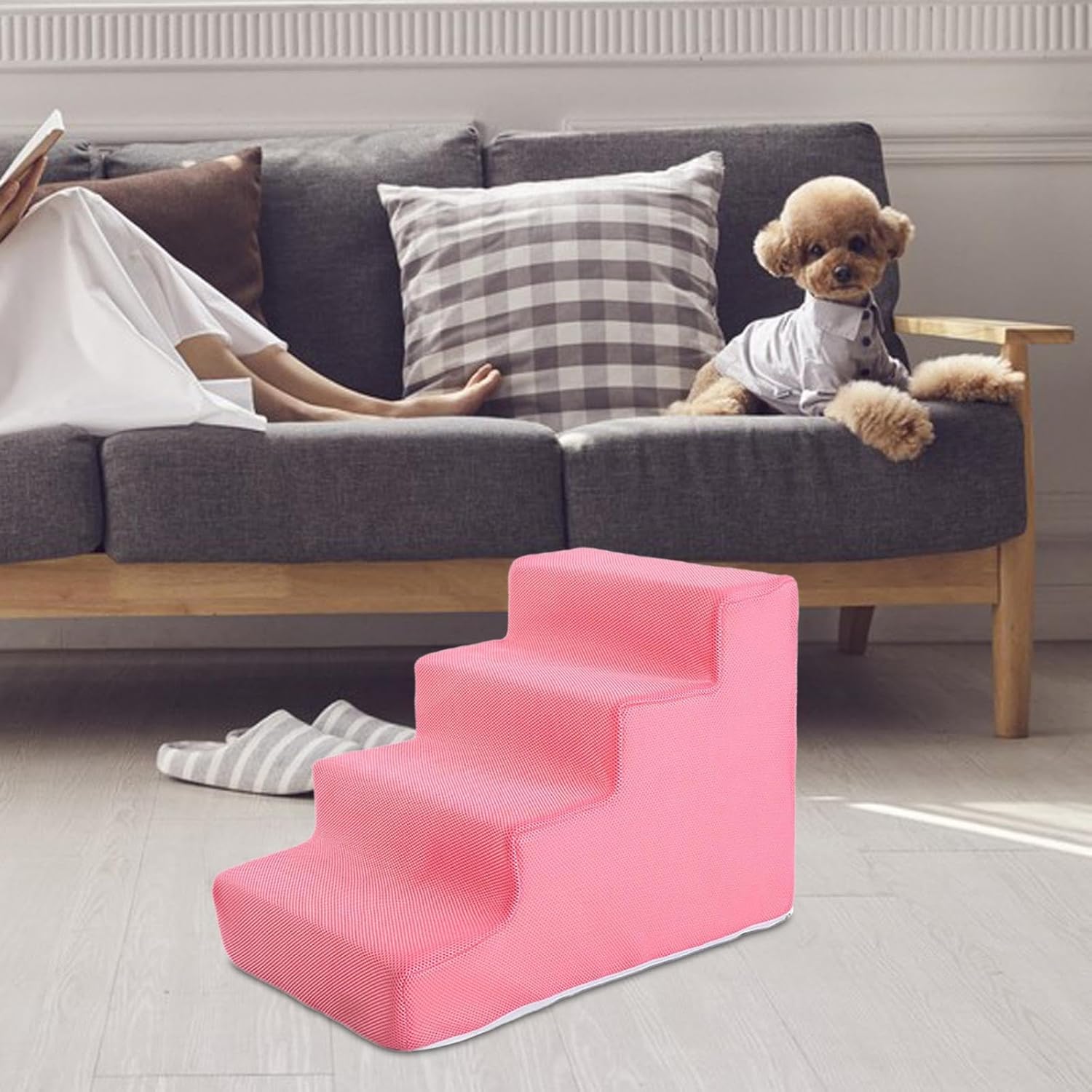 StepUp Paws | Huisdier trapje 4 treden antislip bank/bed