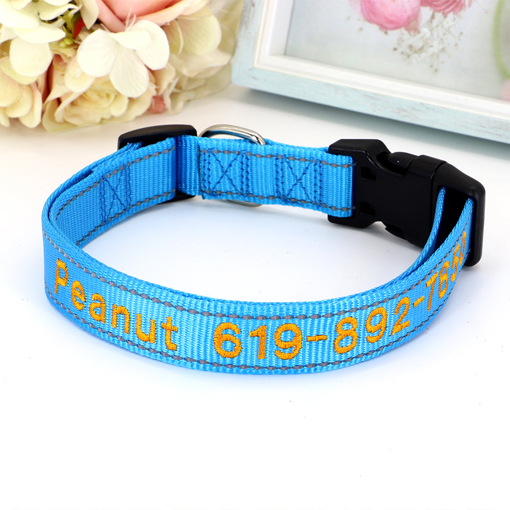 StitchSafe Halsband | Op Maat Geborduurde Nylon Halsband voor Honden