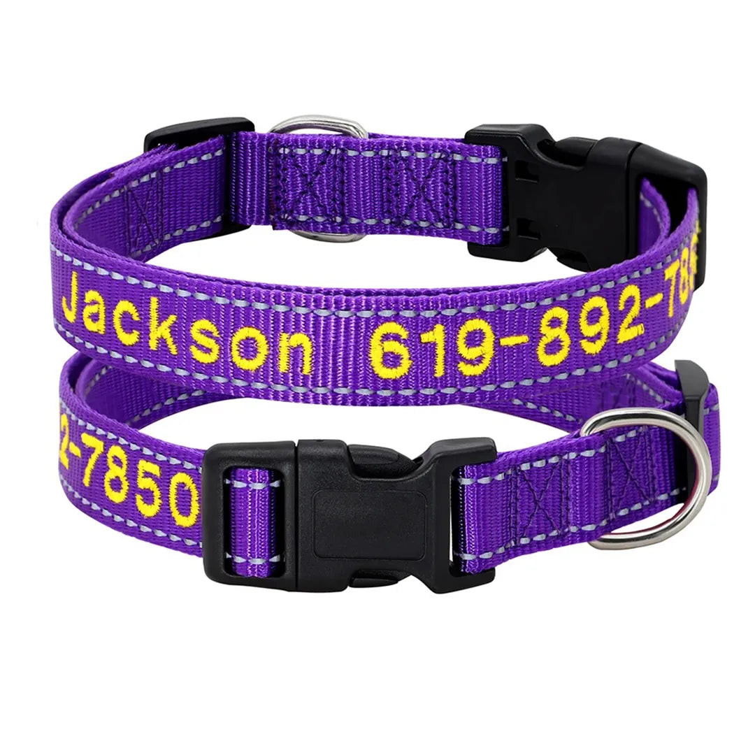 StitchSafe Halsband | Op Maat Geborduurde Nylon Halsband voor Honden